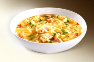 Суп «Щи по-фински» (капуста, картофель, лук, чеснок, сало, колбаса в/к, специи) 300 г